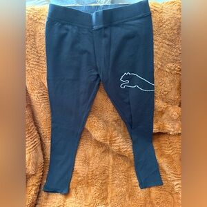 Puma Kids Navy Leggings with Logo